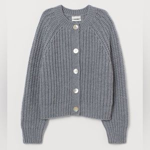 H&M Premium Selection wool-blend chunky cardigan